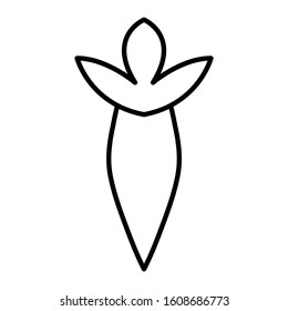 carrot vector icon or logo illustration on white background. Perfect use for website, pattern, design, etc.