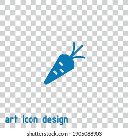 carrot vector icon on an abstract background