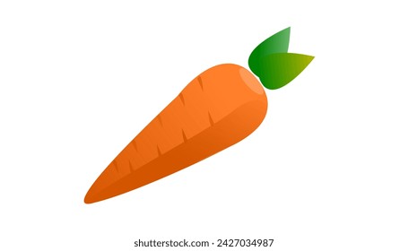 Carrot vector icon on a white space