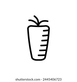 Carrot vector icon. Vegetable flat sign design. Carrot symbol pictogram. Healthy food UX UI icon