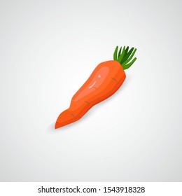 Carrot vector icon. Vegetable illustration. 
