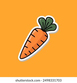 Carrot Vector Icon. Carrot Vegetable Icon. Single carrot icon isolated on a Solid background.