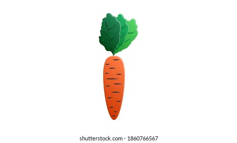 Carrot vector illustration design with white background.
