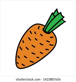 carrot vector illustration. Flat design