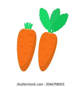 Carrot vector illustration in flat style isolated on white background