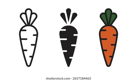 Carrot vector illustration ,  fresh vegetable healthy food design .