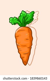 Carrot vector illustration hand drawing