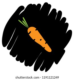 Carrot vector illustration isolated. Eps10