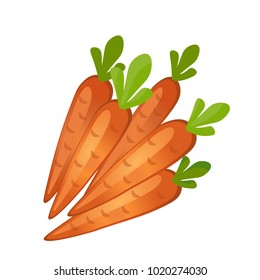 Carrot Vector Illustration Isolated On White Stock Vector Royalty Free Shutterstock