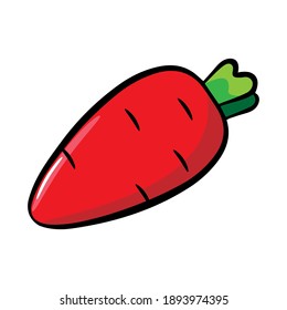 Carrot. Vector illustration, isolated on a white background.