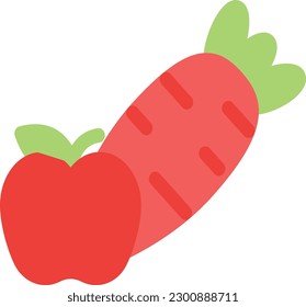 ilustración de zanahoria Vector en un fondo transparente. Símbolos de calidad superior. Iconos vectoriales de color de línea para el concepto y el diseño gráfico.