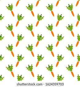 Carrot vector illustration. seamless pattern. Seamless pattern can be used for wallpaper, pattern fills, web page background, surface textures.