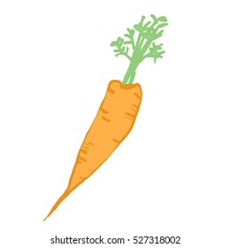 Carrot. Vector illustration. Sketch.