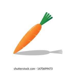 Carrot vector illustration. Vegetable icon.