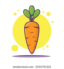 Carrot Vector Illustration-Food Nature Icon Concept