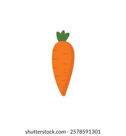 Carrot vector illustrations with green leaves