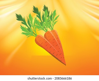 carrot vector images with abstract background 