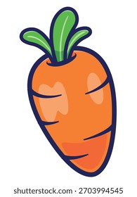Imagen gráfica aislada de Vector de zanahoria