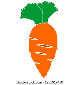 The carrot Vector Isolated on white background