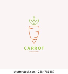 carrot vector logo design with adobe illustrator