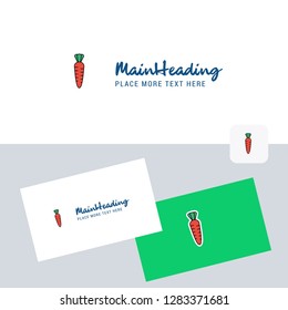 Carrot  vector logotype with business card template. Elegant corporate identity. - Vector