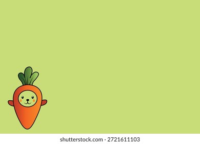 Vector de zanahoria sobre fondo verde