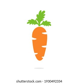 Carrot Vector Orange carrot design Easter Bunny Food Isolated on white background.