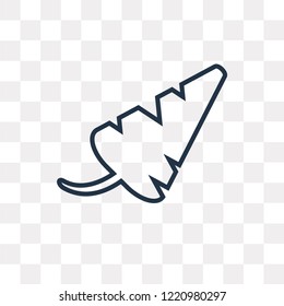 Carrot vector outline icon isolated on transparent background, high quality linear Carrot transparency concept can be used web and mobile