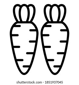 carrot vector outline icon. Modern thin line symbols. Collection of traditional elements.