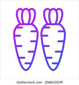 carrot vector outline icon. Modern thin line symbols. Collection of traditional elements.