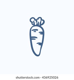 Carrot vector sketch icon isolated on background. Hand drawn Carrot icon. Carrot sketch icon for infographic, website or app.