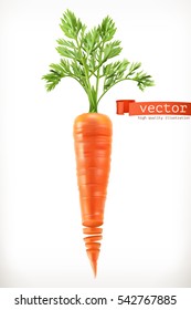 Carrot. Vegetable 3d vector icon