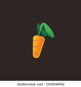 Carrot vegetable color icon in Flat Style. vector illustration, isolated from the background