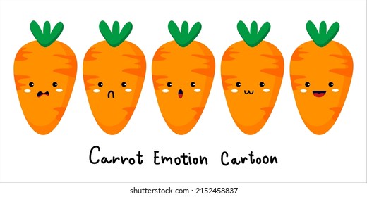 Vector aislado de caracteres de zanja vegetal. Emoji estrecho con diferentes emociones.