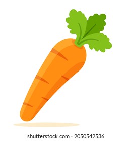 carrot vegetable flat design icon