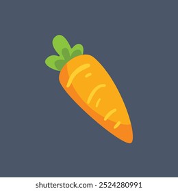 vegetal de cenoura em design de vetor plano.