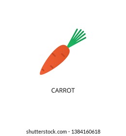 Carrot vegetable flat vector icon