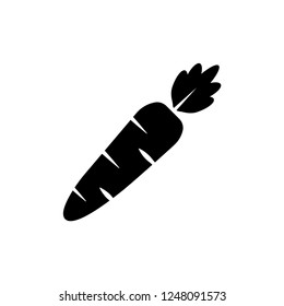 Carrot Vegetable Icon. Flat Illustration of Carrot Vector. Healthy Vegetable Carrot Sign Symbol. 