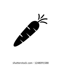 Carrot Vegetable Icon. Flat Illustration of Carrot Vector. Healthy Vegetable Carrot Sign Symbol. 