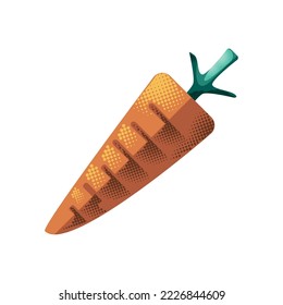 icono vegetal de zanahoria aislado