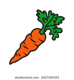carrot vegetable icon Illustration Creative Design.