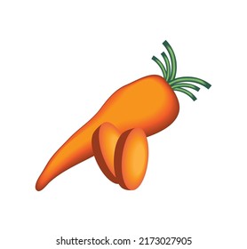 Karottenpflanzensymbol einzeln