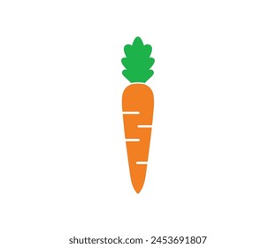 Carrot vegetable icon. Silhouette of carrot vector design and illustration.
