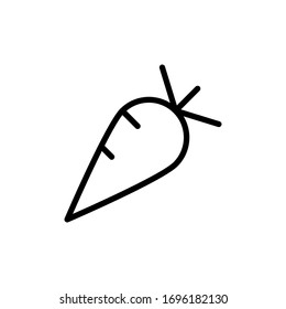 Carrot vegetable icon. Simple line vector elements of religious holiday for ui and ux, website or mobile application