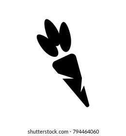 Carrot Vegetable Icon in trendy flat style isolated on white background. symbol for your web site design logo, app, UI. Flat design Vector Illustration EPS