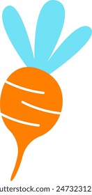 Carrot Vegetable Icon Vector Illustration