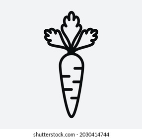 Carrot vegetable icon vector logo design template