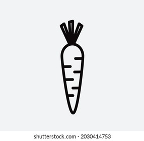 Carrot vegetable icon vector logo design template