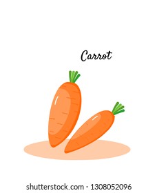carrot vegetable icon vector,fresh product isolated on white background