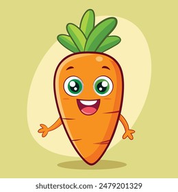 Carrot Vegetable Illustration Cartoon Vector Isolated Icon
